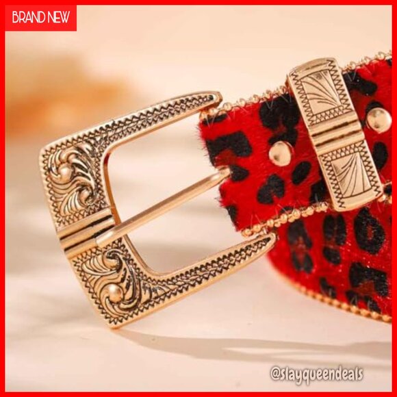 Leather Belt with Vintage Buckle for Jeans Dresses Pants main image 4